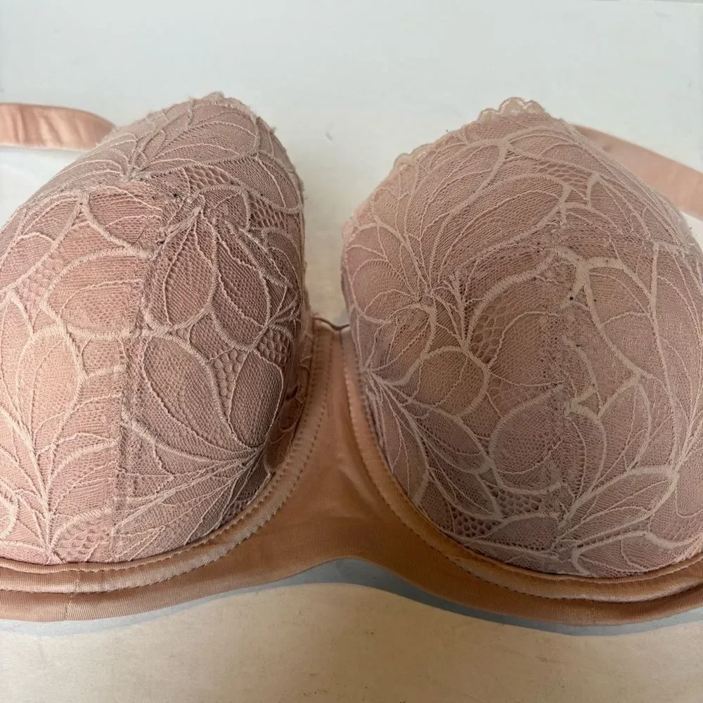 Joyspun Elegant Lace Women's Bra in Blush Pink Underwire, padded Size 38DD